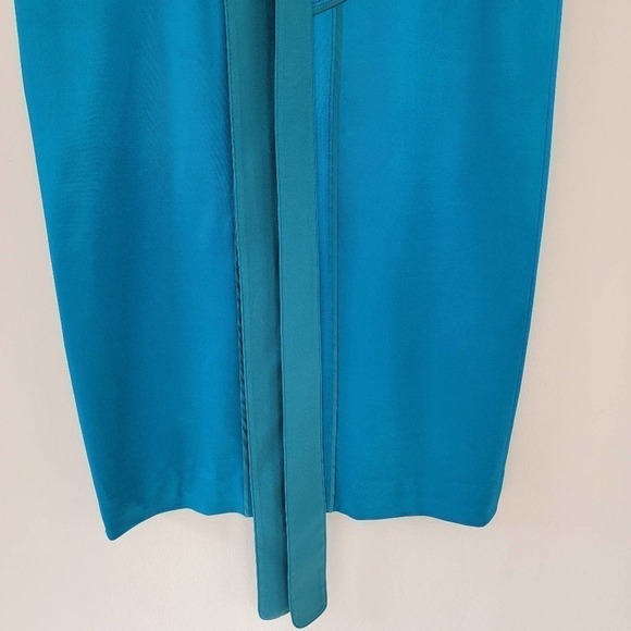 ZAC POSEN Teal Silk / Viscose Coctail Dress - Picture 8 of 15